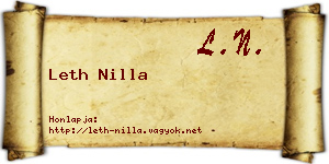 Leth Nilla névjegykártya